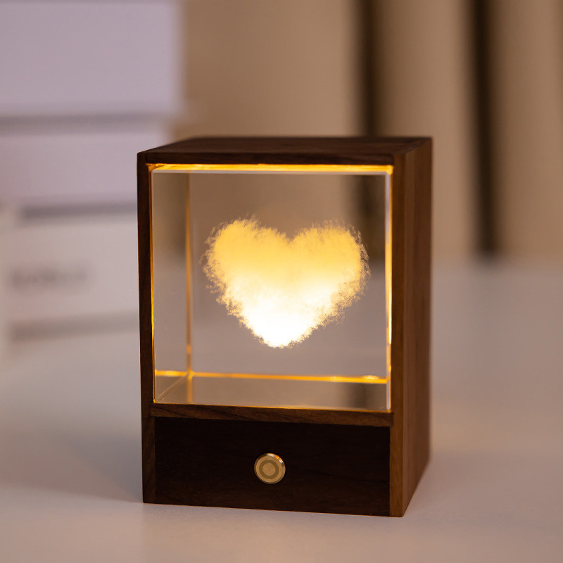 Beautiful Wooden Night Light - Ideal For Holidays And Christmas Gifts