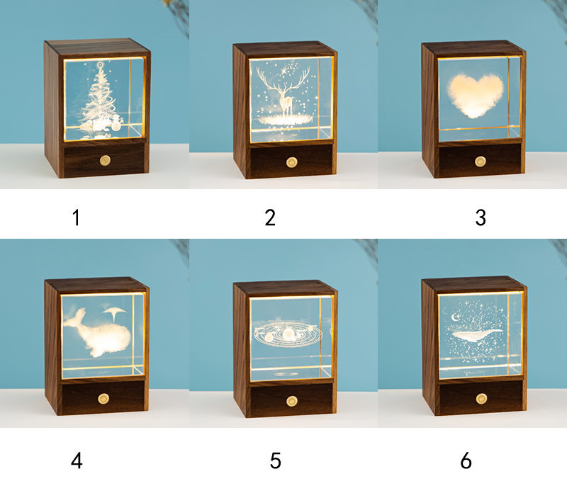 Beautiful Wooden Night Light - Ideal For Holidays And Christmas Gifts