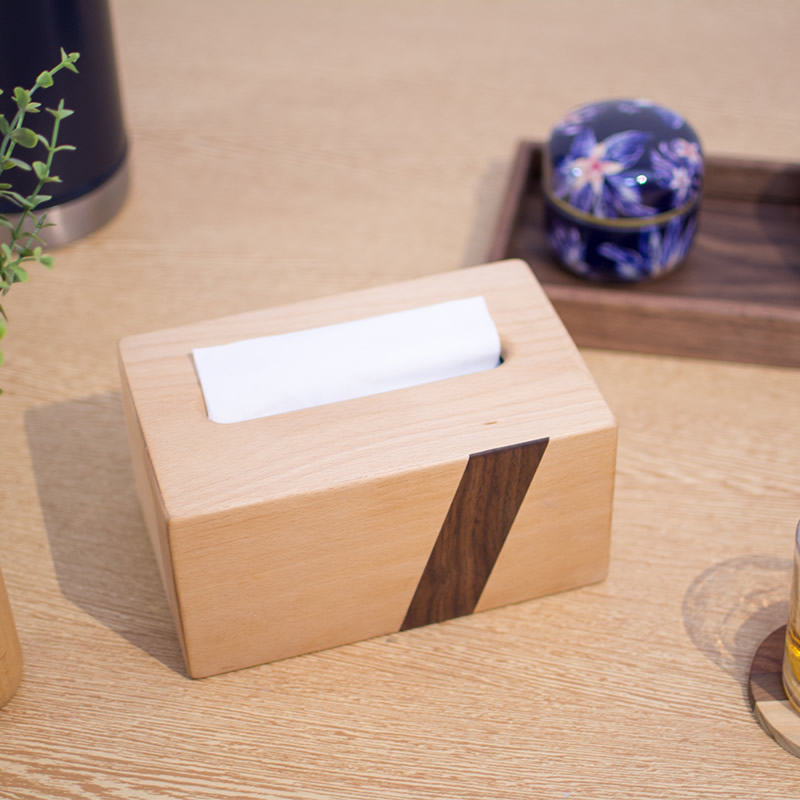 Black Walnut Pure Wood Tissue Box