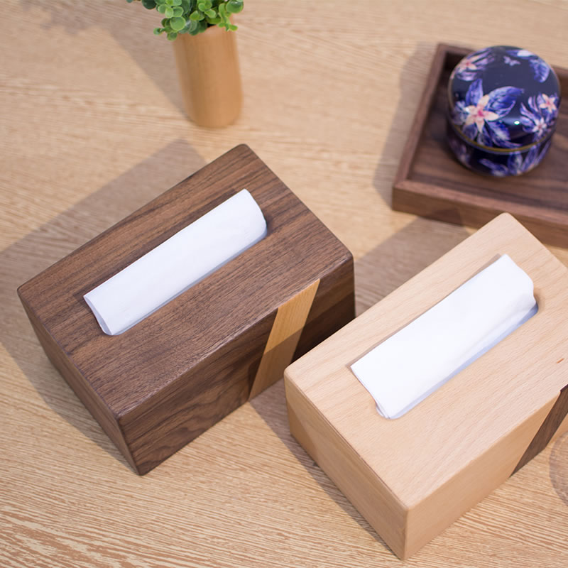 Black Walnut Pure Wood Tissue Box