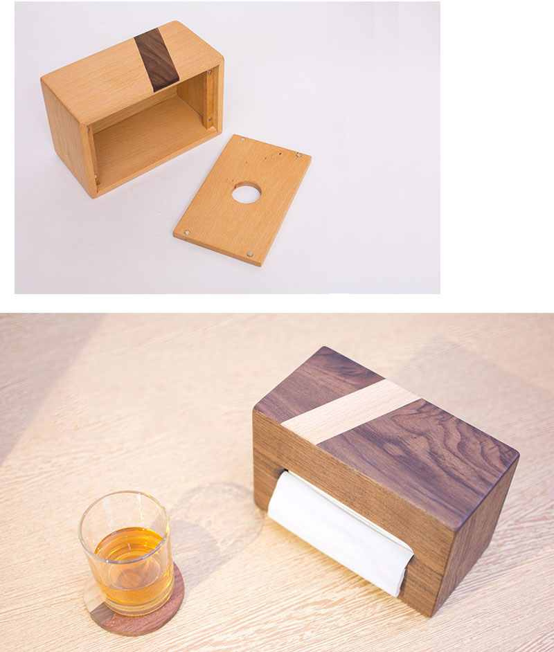 Black Walnut Pure Wood Tissue Box