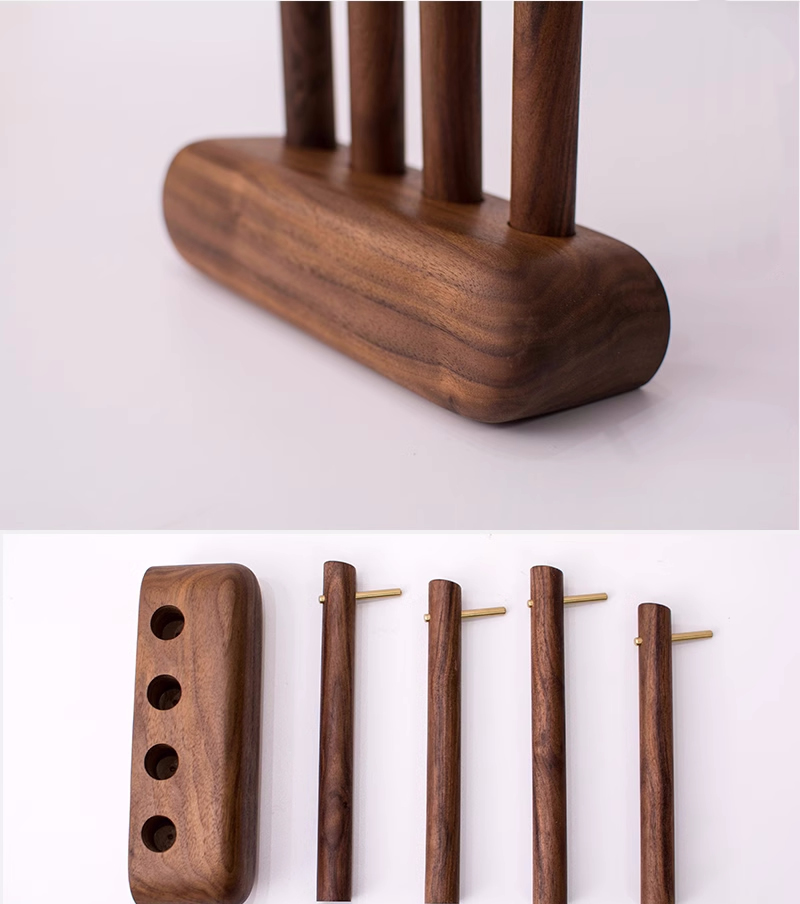 Black Walnut Wood Desk Organizer Holder - Key And Jewelry Storage