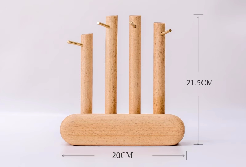 Black Walnut Wood Desk Organizer Holder - Key And Jewelry Storage