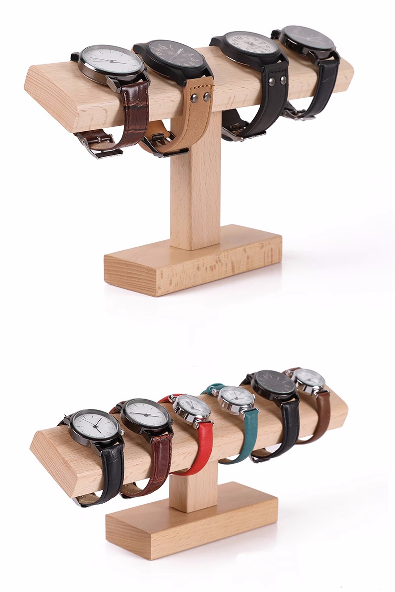 Black Walnut Wood Storage Rack - Watch And Jewelry Display