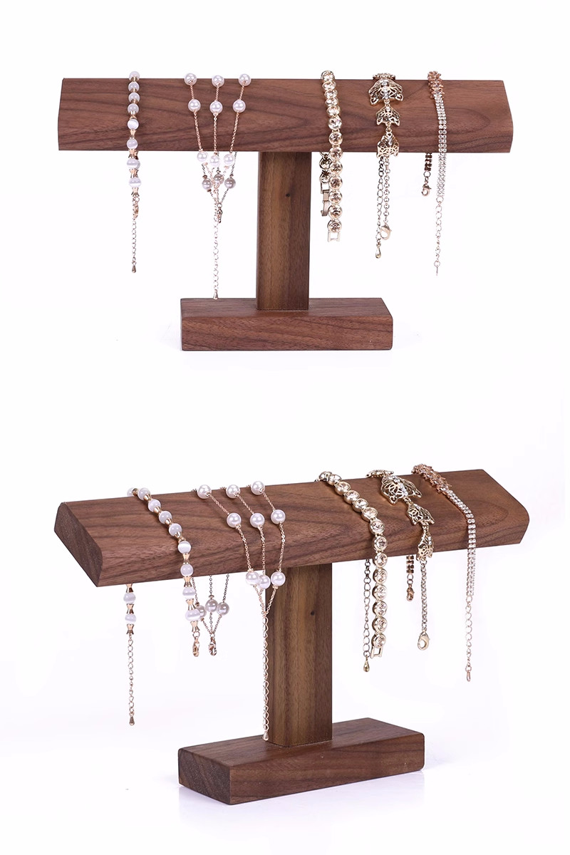 Black Walnut Wood Storage Rack - Watch And Jewelry Display