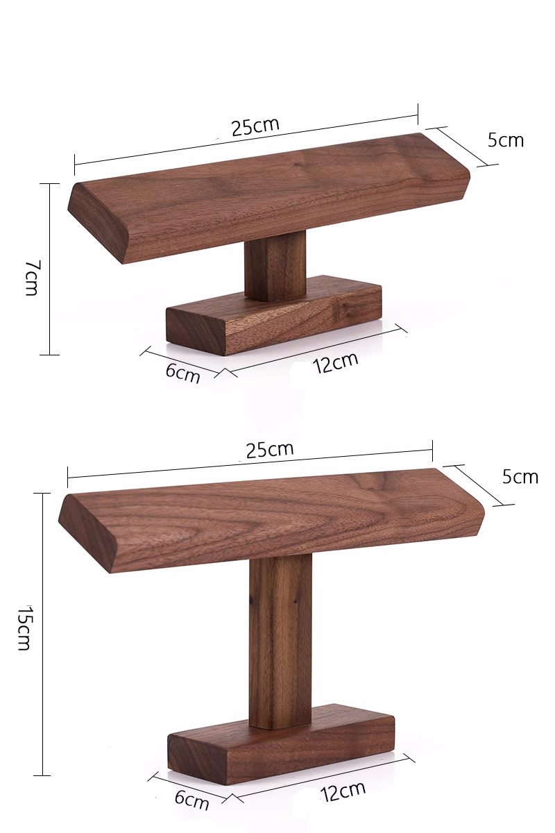 Black Walnut Wood Storage Rack - Watch And Jewelry Display