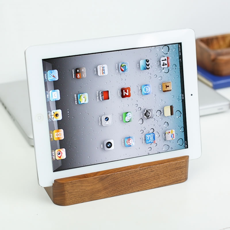 Black Walnut Wooden Phone Stand Small Items Organizer