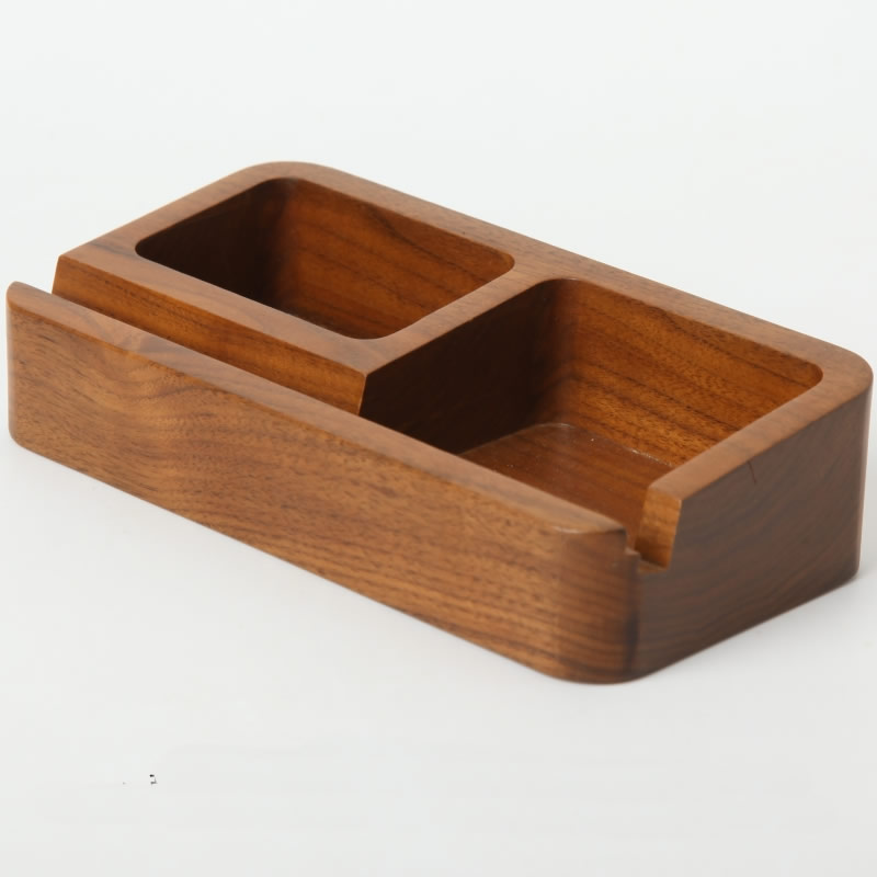 Black Walnut Wooden Phone Stand Small Items Organizer