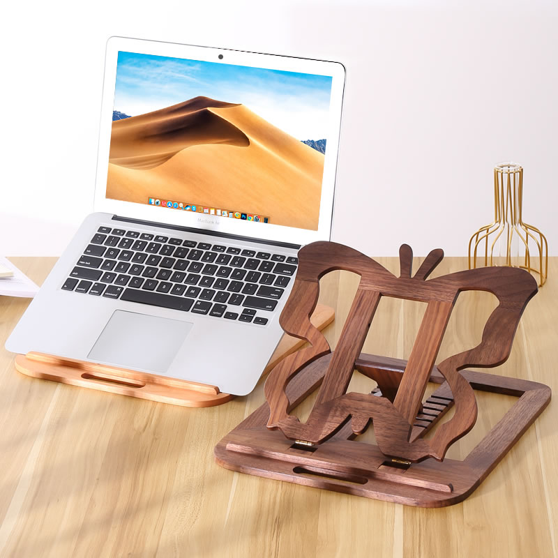 Butterfly Shaped Wooden Laptop Stand