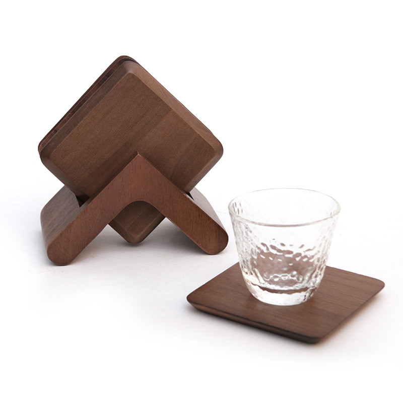 Classic Desktop Square Organize Wooden Coaster