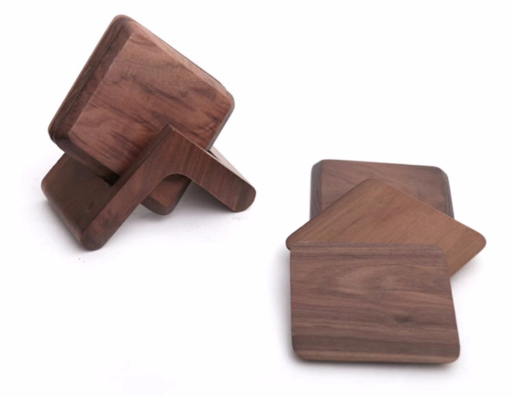 Classic Desktop Square Organize Wooden Coaster