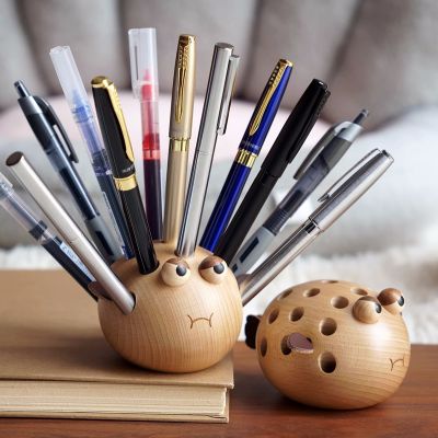  Angry Fat Fish Pen Holder - Playful Wooden Decor Organize