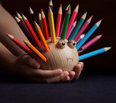  Angry Fat Fish Pen Holder - Playful Wooden Decor Organize