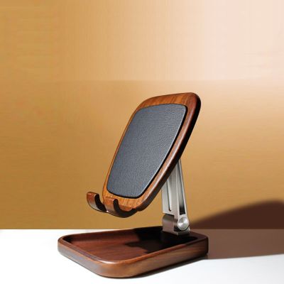 Black Walnut Phone Stand - Adjustable Stand Angle