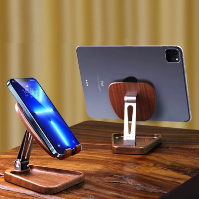 Black Walnut Phone Stand - Adjustable Stand Angle