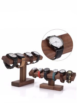 Black Walnut Wood Storage Rack - Watch and Jewelry Display