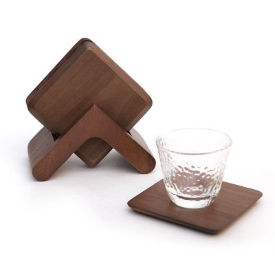 Classic Desktop Square Organize Wooden Coaster