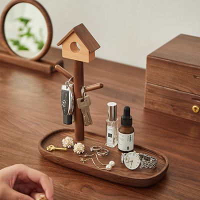 Creative Desktop Decoration Cabin Organizing Wooden Storage Rack