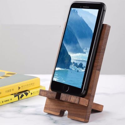 Easy-to-Assemble Wooden Phone Stand - Portable Design