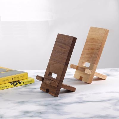 Easy-to-Assemble Wooden Phone Stand - Portable Design