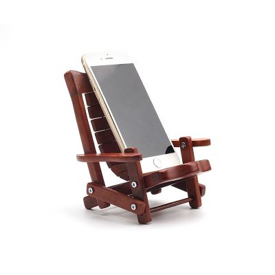 Fold Lounger Phone Stand,Wood Chair Phone Holder,Playful Wooden Decor
