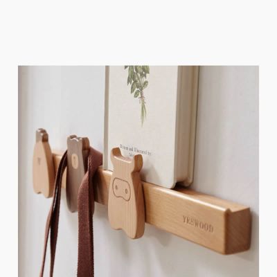 Minimalist Wooden Animal Wall Hooks - Home Decoration Storage