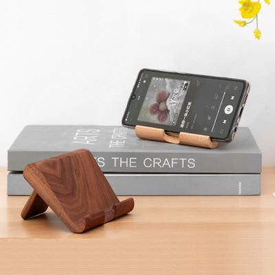 Simple Wooden Folding Mobile Phone Holder - Portable Convenience