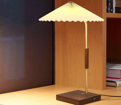 Umbrella Table Lamp - Black Walnut Wood - Creative Decor
