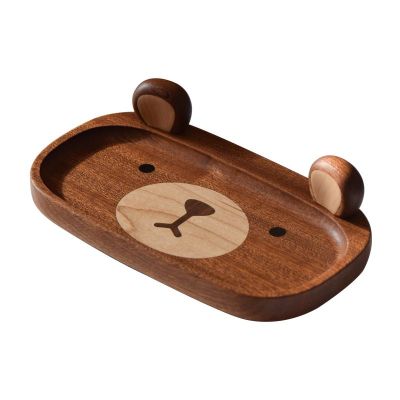 Wood Bear Storage Tray - Organize Glasses, Keys