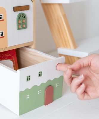 Wooden House Storage Box - Tissue Box and Kids Room Decor