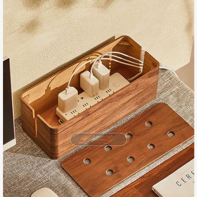 Wooden Power Socket Organizer with Heat Vents