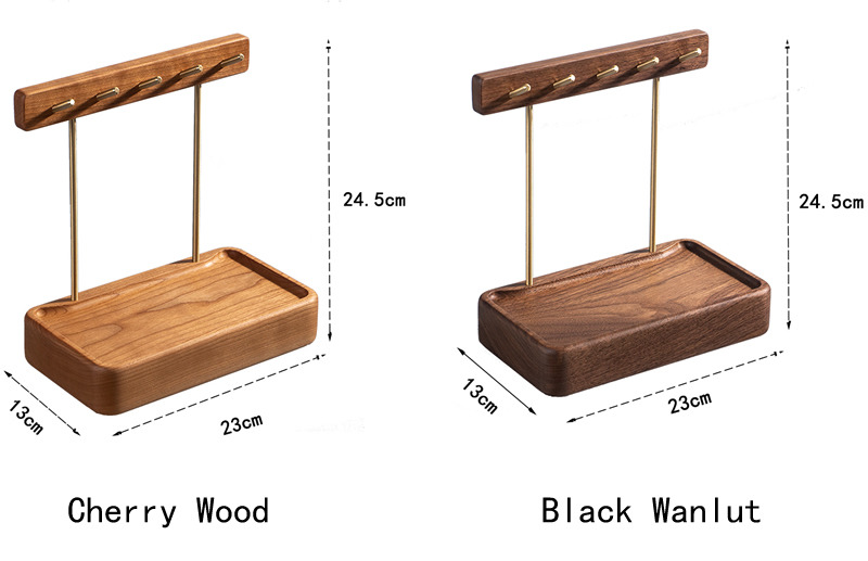 Desktop Wooden Organizer Hooks For Keys,Storage Box