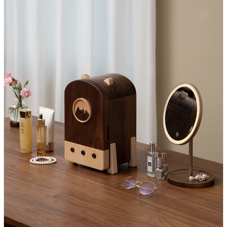 Exquisite Black Walnut Wood Jewelry Box With Multiple Small Drawers