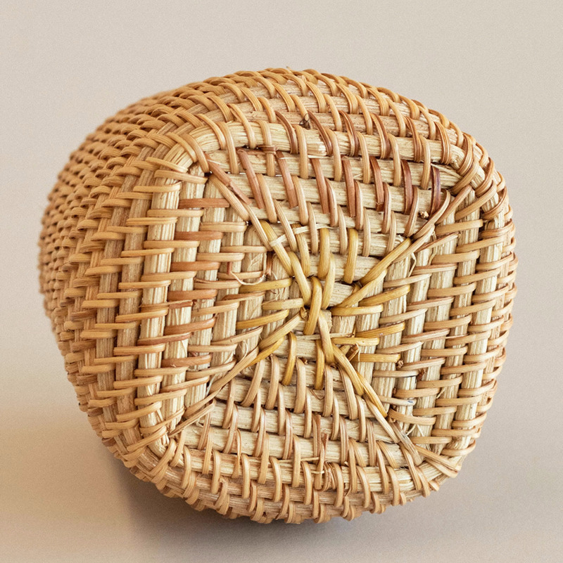 Handcrafted Rattan Pen Holder - Desktop Organizer