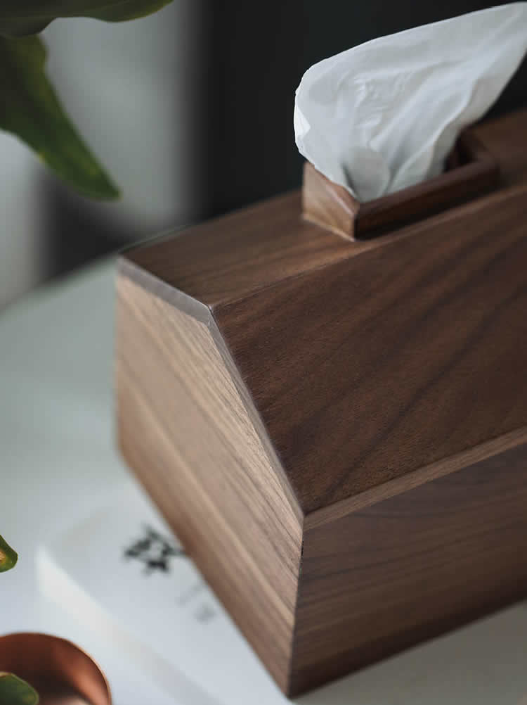 Mini Log Cabin Wooden Tissue Box