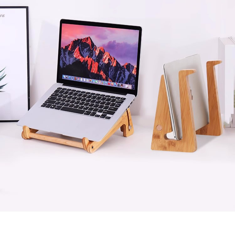 Minimalist Bamboo Wood Laptop Stand