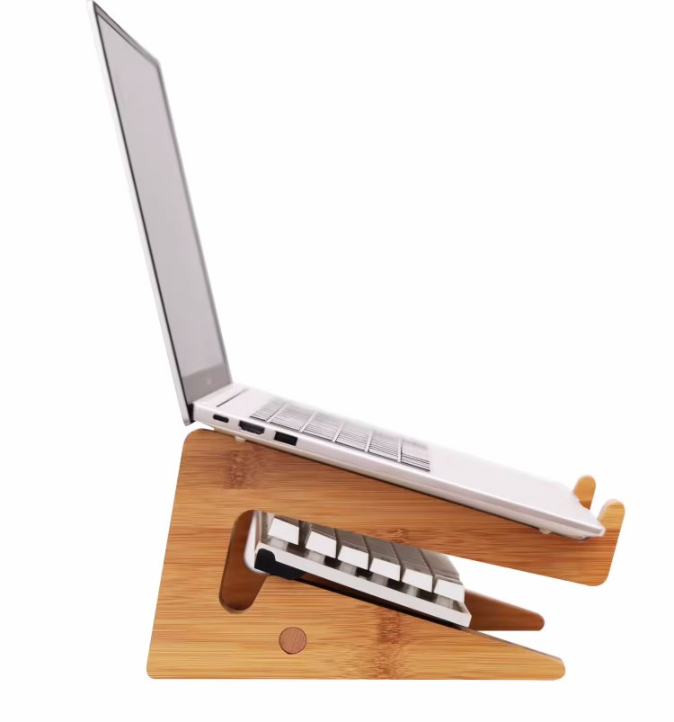 Minimalist Bamboo Wood Laptop Stand