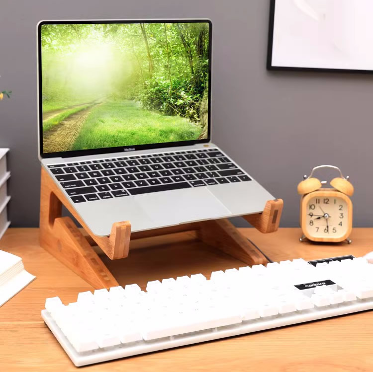 Minimalist Bamboo Wood Laptop Stand