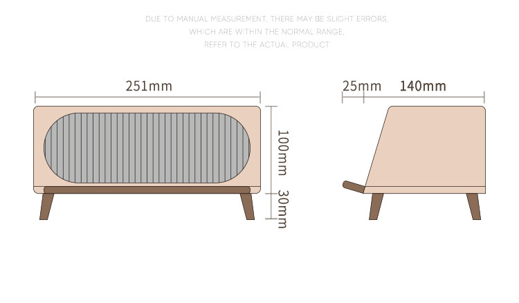 Minimalist Wooden Tissue Box - Desktop Organizer With Phone Holder