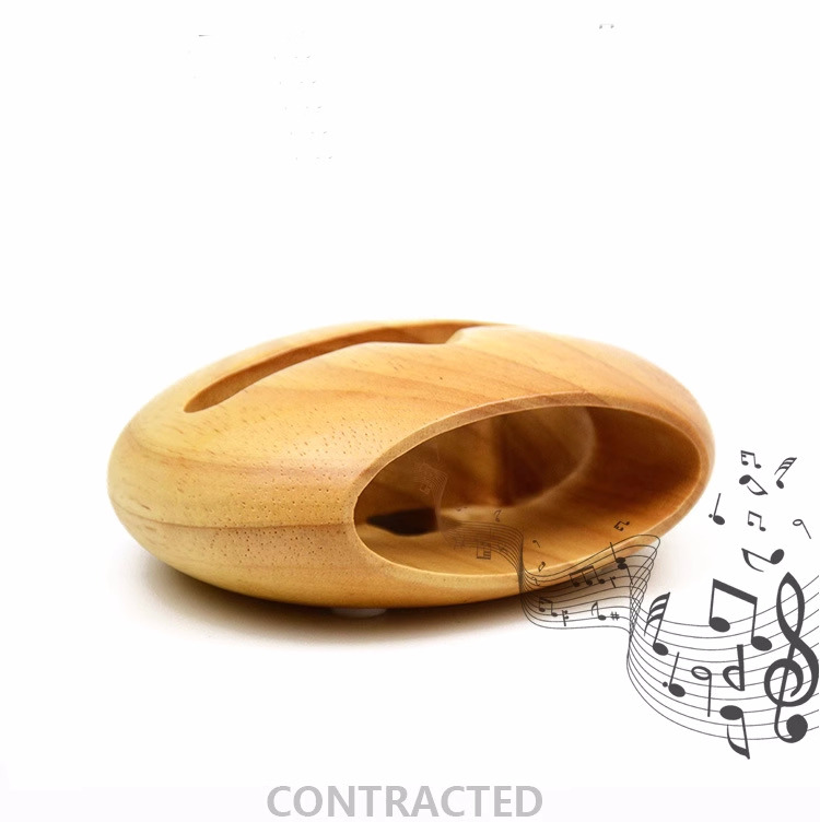 Natural Wood Phone Stand With Amplification Feature
