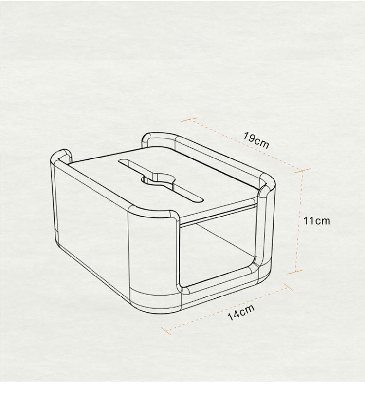 Pure Wood Automatic Lowering Height Tissue Box
