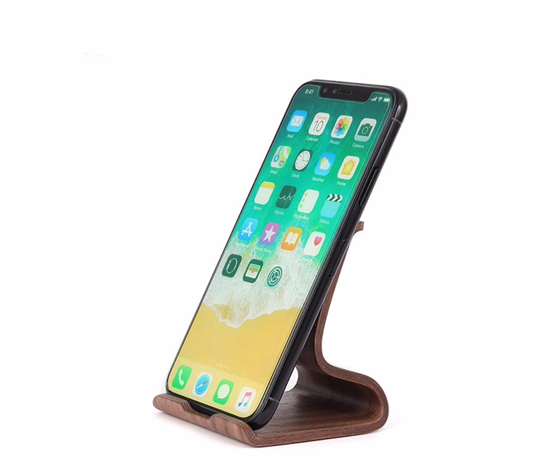 Simple S-Shaped Wooden Phone Stand,Desktop Ipad Stand