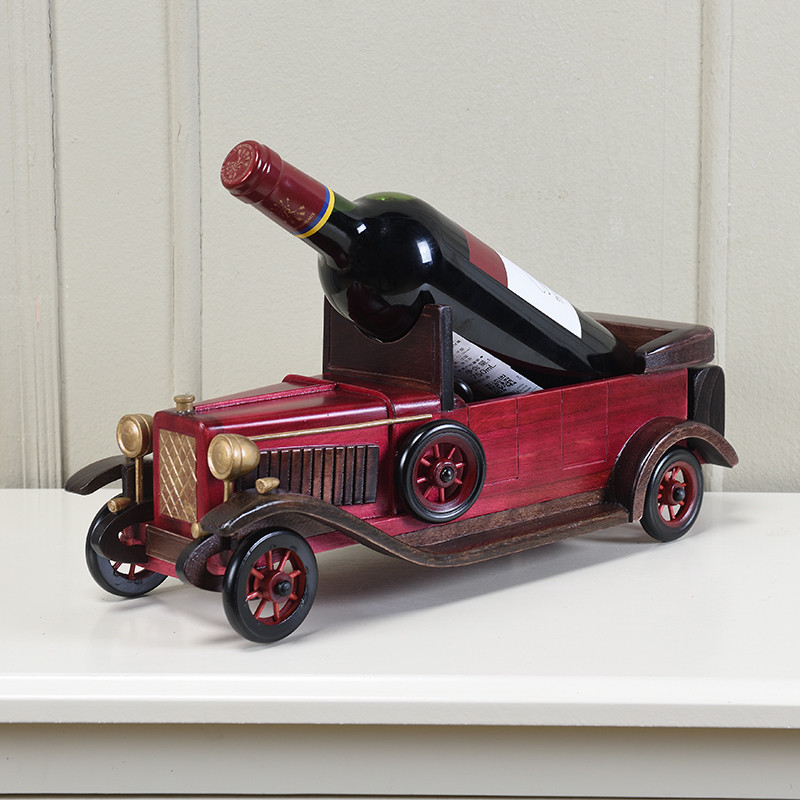 Vintage Wooden Classic Car Wine Holder,Desktop Decoration Ornaments