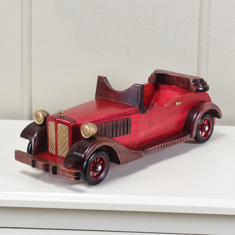 Vintage Wooden Classic Car Wine Holder,Desktop Decoration Ornaments