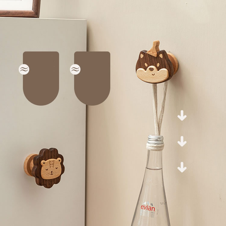 Wooden Animal Wall Decor Hooks