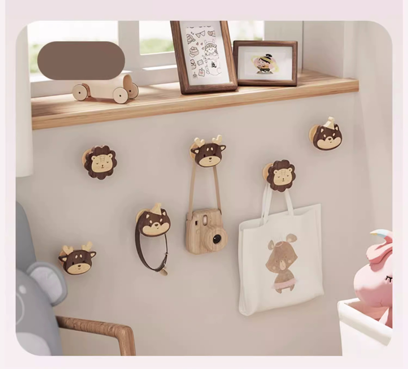 Wooden Animal Wall Decor Hooks