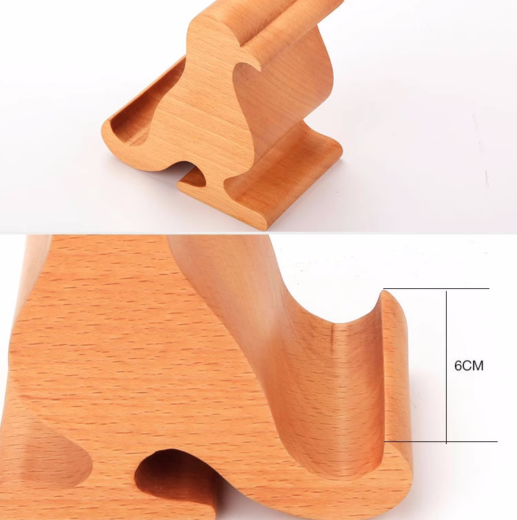 Wooden Bird Phone Stand - Office Business Card Holder