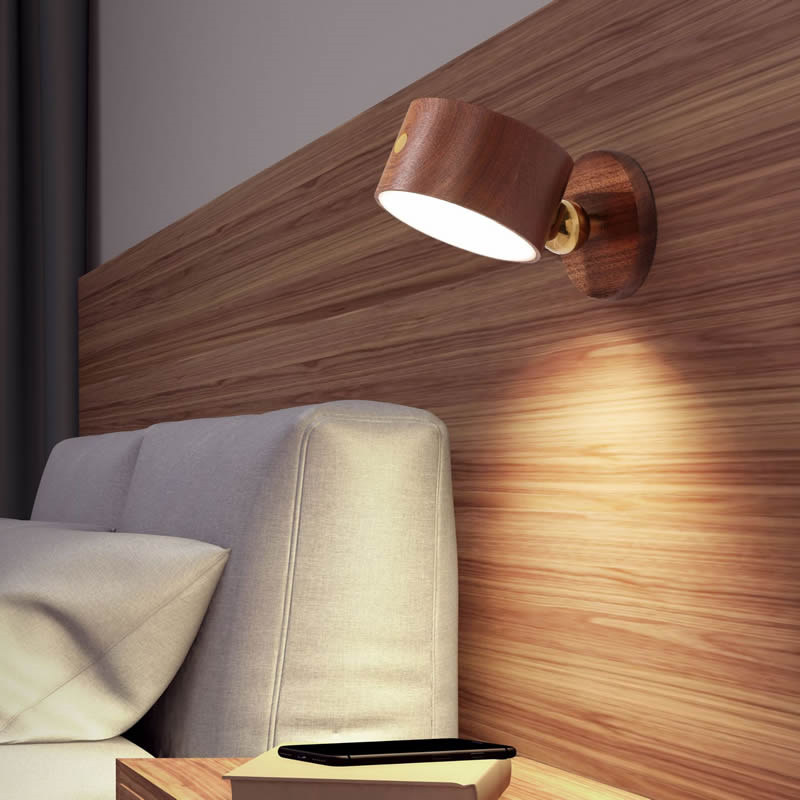 Wooden Led Wall Lamp,Creative Bedroom Decorative Lights