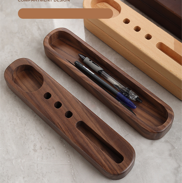 Wooden Multifunctional Pen Holder, Phone Holder, Office Stationery Storage