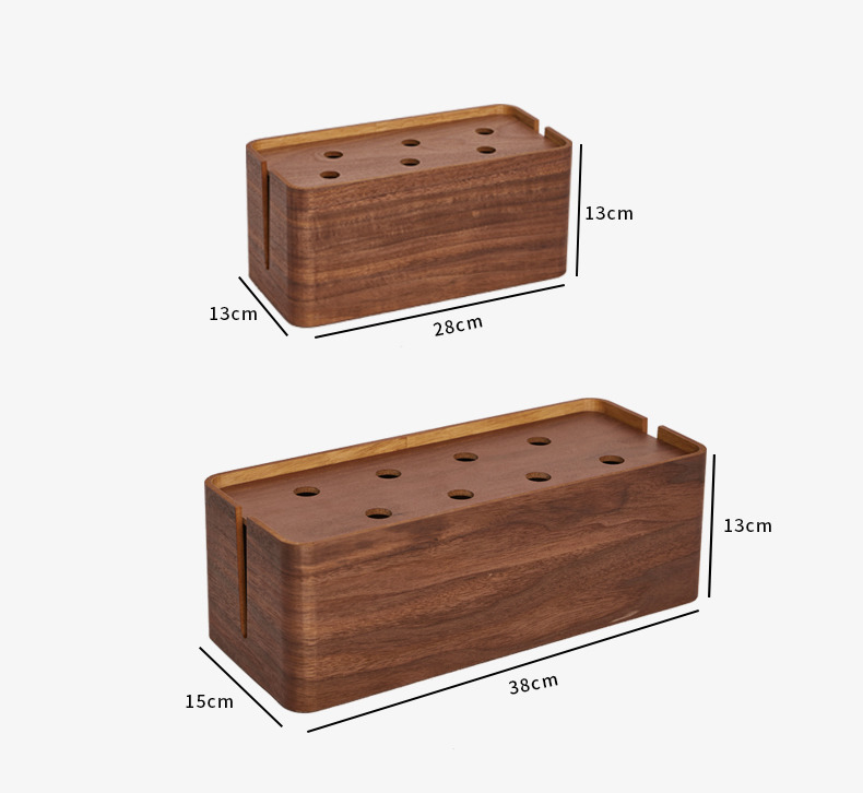 Wooden Power Socket Organizer With Heat Vents
